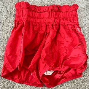 Red free people shorts